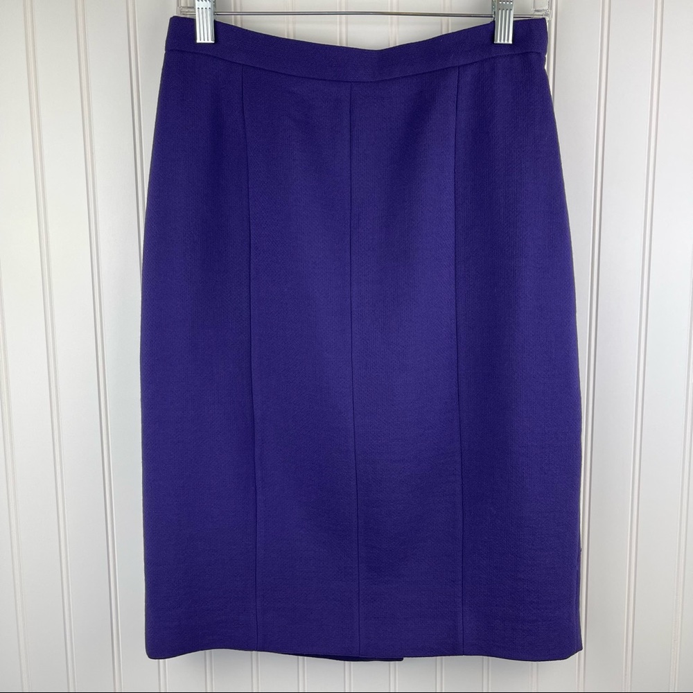 Moschino Vintage Wool Purple Pencil Skirt Size 8